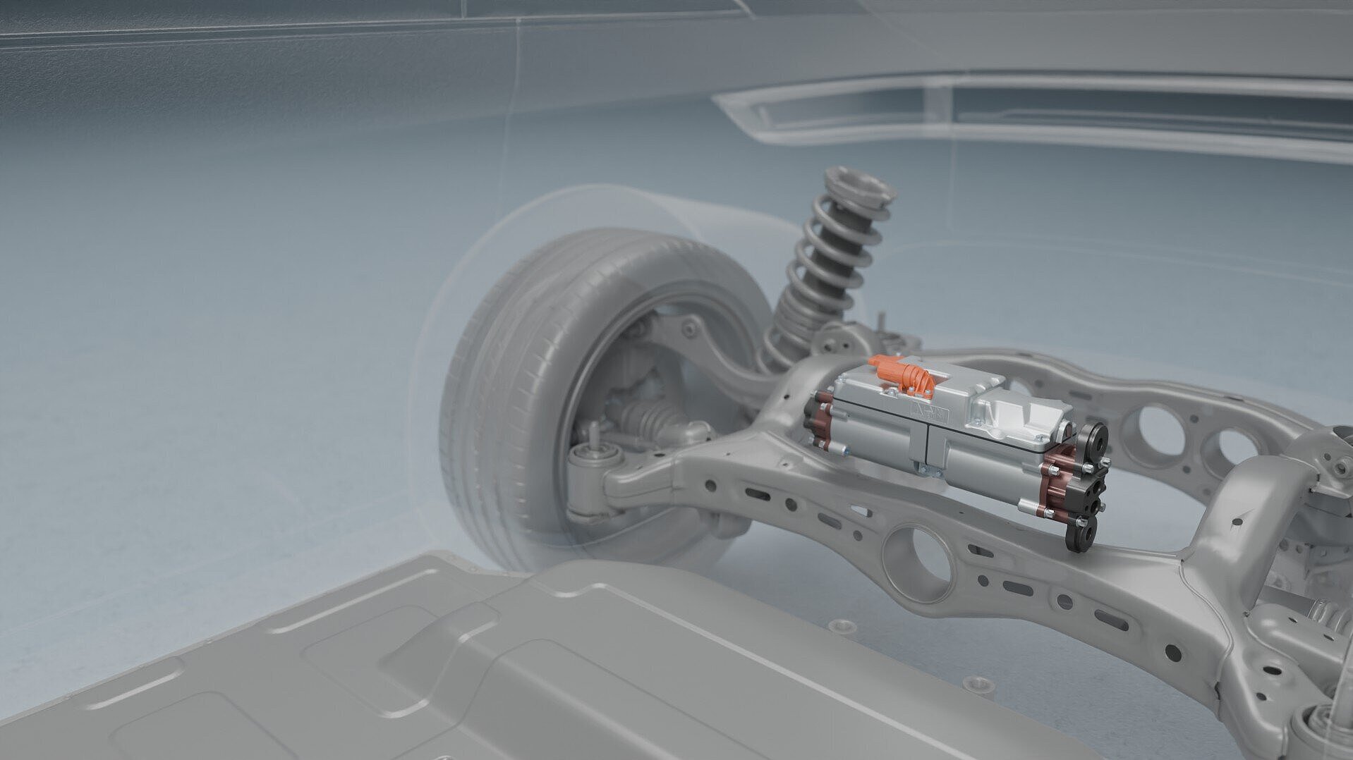 Active Suspension System by Silver Atena – Electric Motor-Pump Unit for Active Suspension Control in Vehicle Chassis.