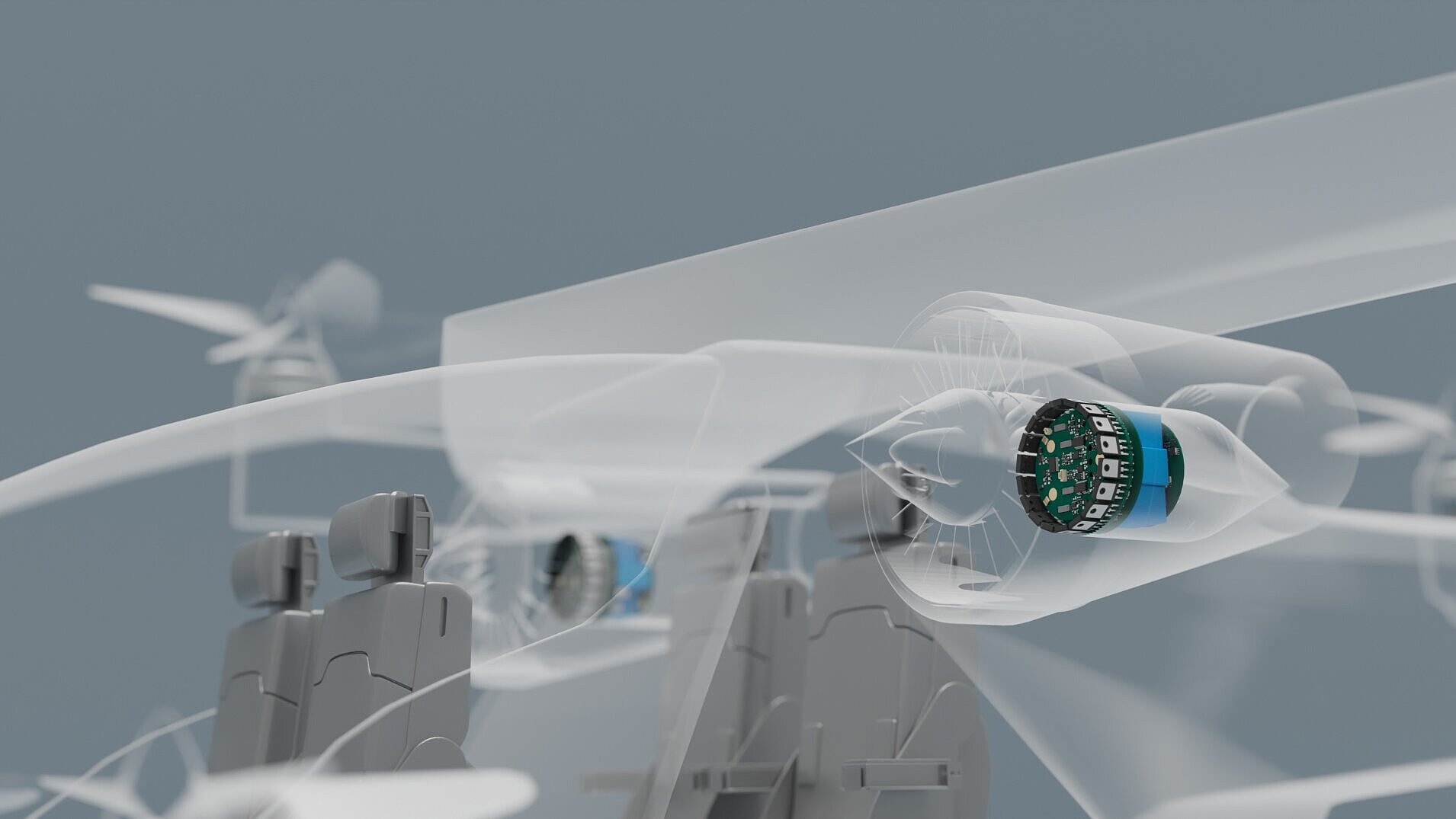 Silver Atena Aero Propulsion Inverter Integrated into the Electric Propulsion System of an eVTOL.