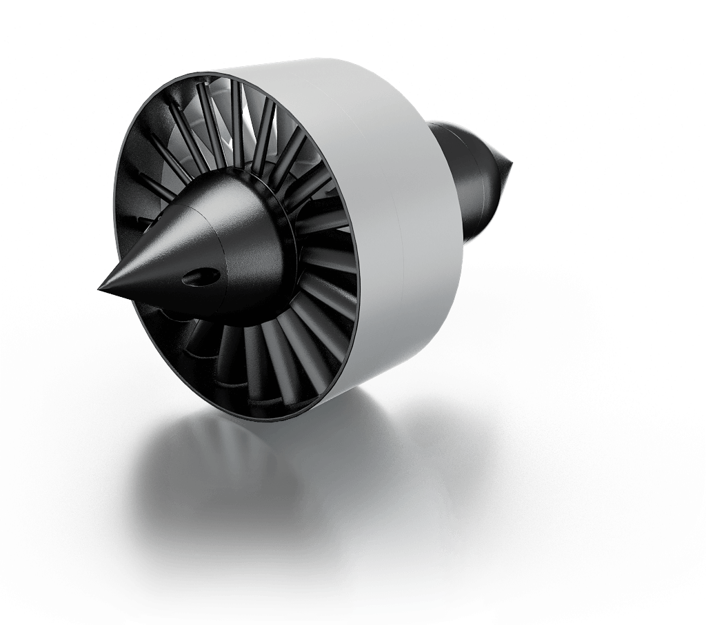Kompakter elektrischer Flugzeug-Fan mit hoher Effizienz.