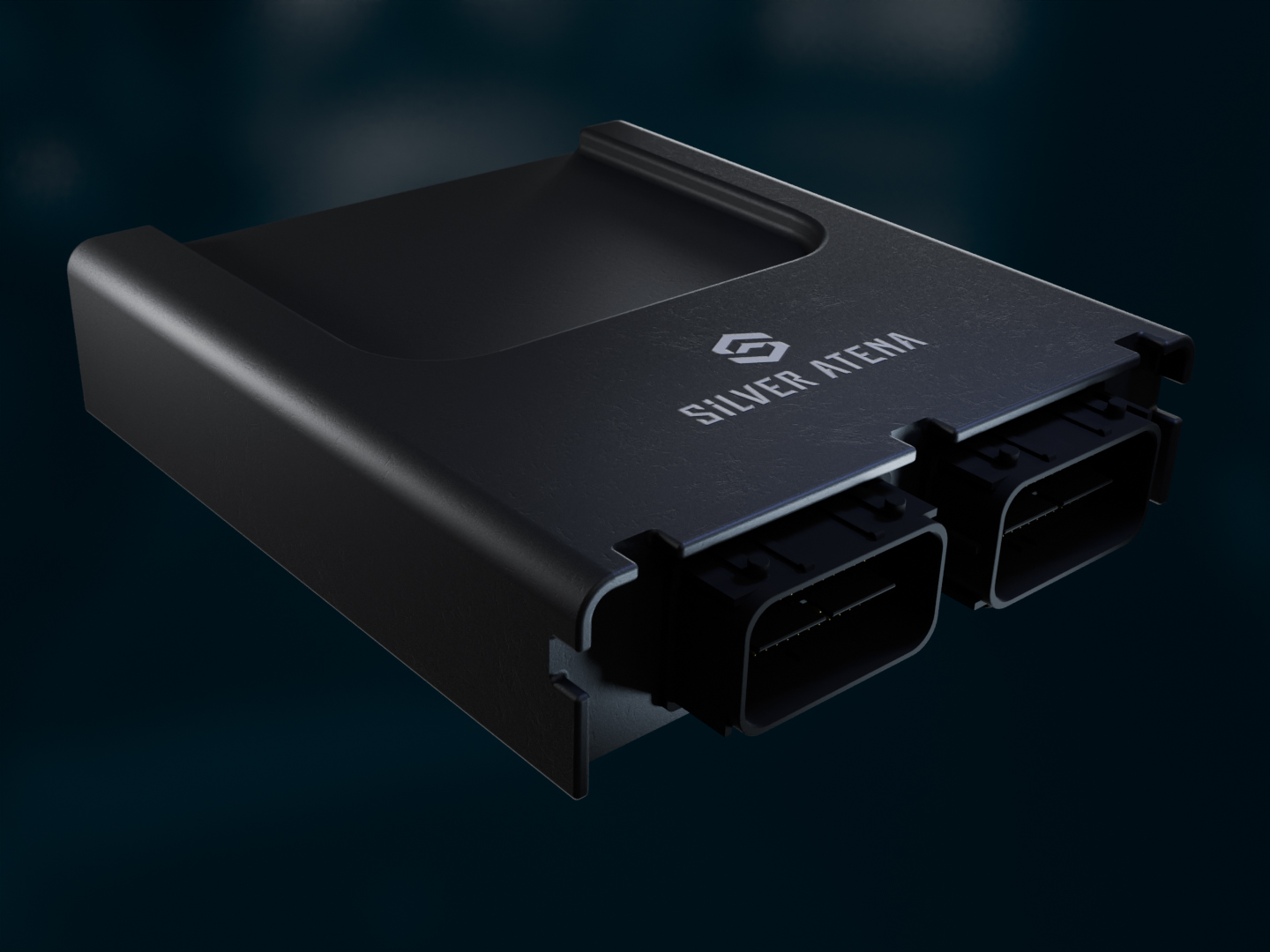 Close-up of the Silver Atena battery management system with BMS control unit for e-mobility.