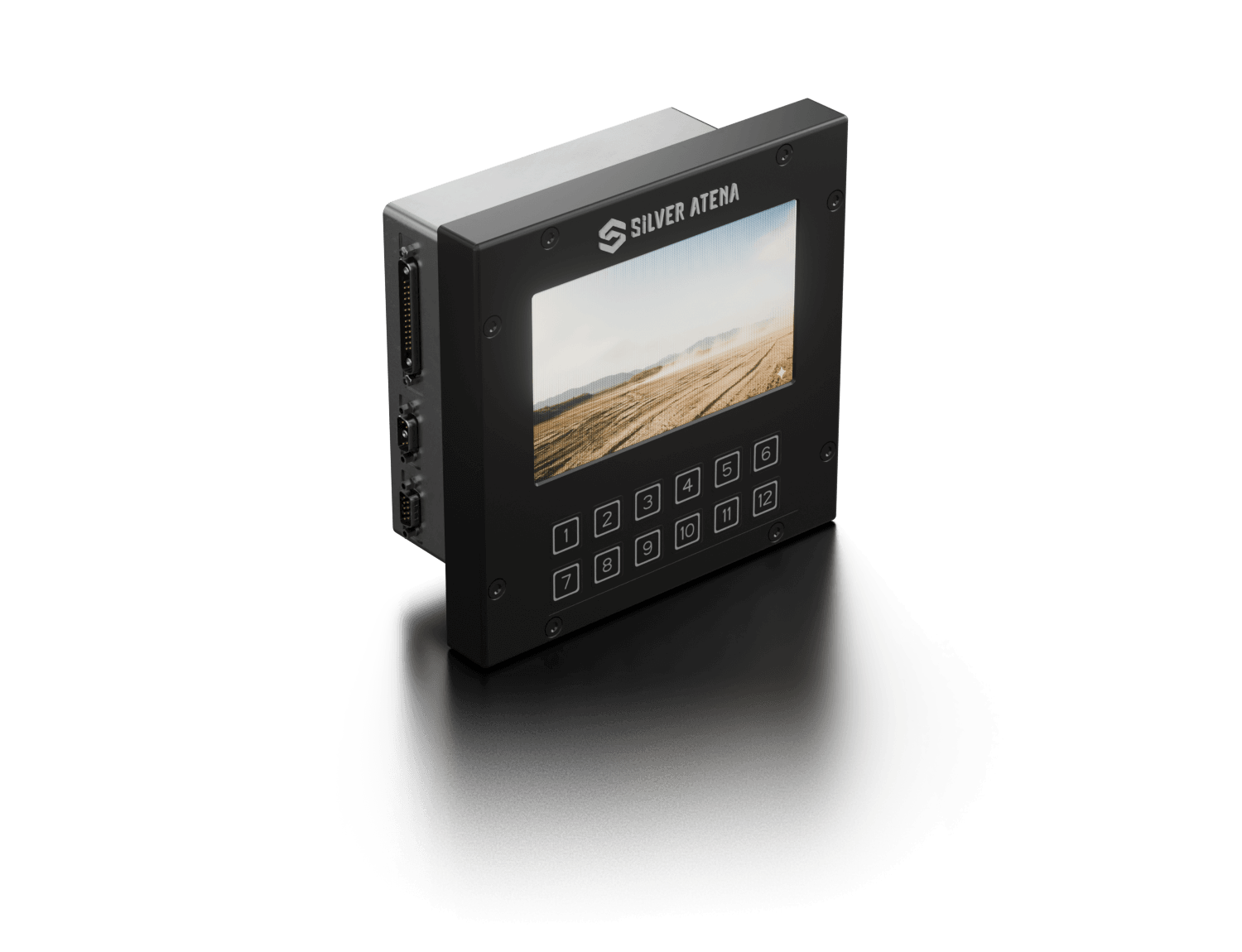 Compact control and display unit for rugged defence applications.